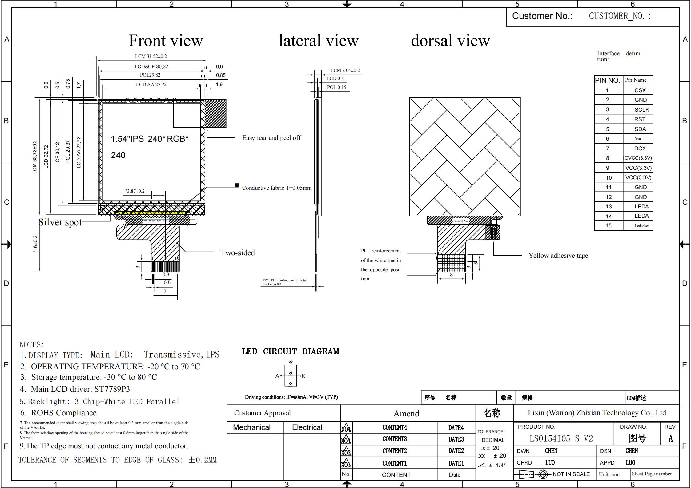 Manufacturer Custom 1.54inch square Lcd Display 240x240 Chat Robot AI Box Display Eye TFT Module Screen SPI ST7789P3 15PIN IPS